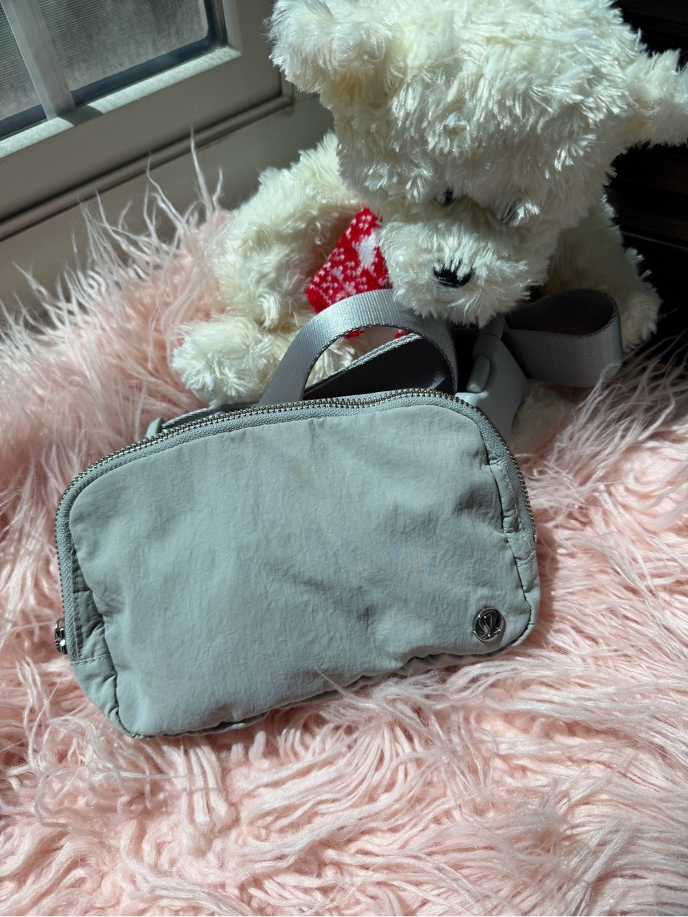 lululemon athletica Light Gray Crossbody Pouch with Adjustable Strap